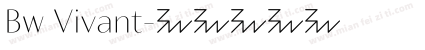 Bw Vivant字体转换